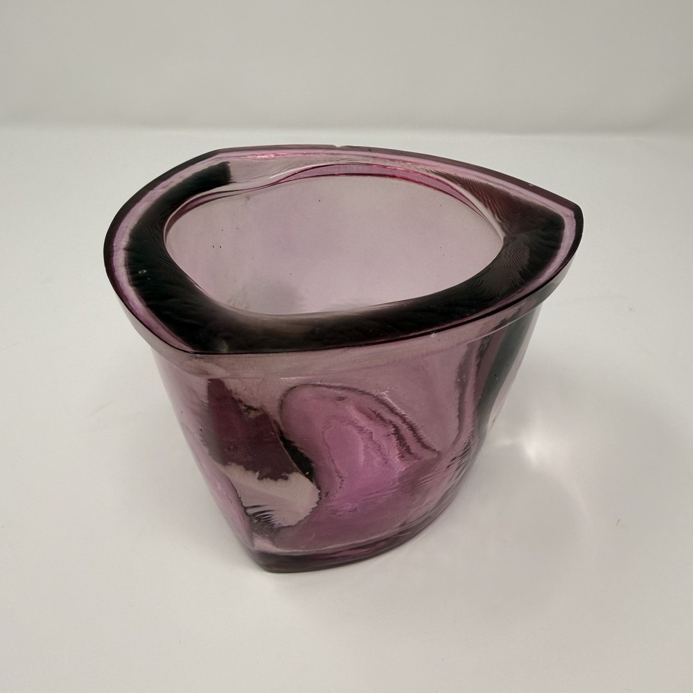 Vtg Vidrios San Miguel Spain Amethyst Recycled Decorative Glass 3.75" - Picture 3 of 13